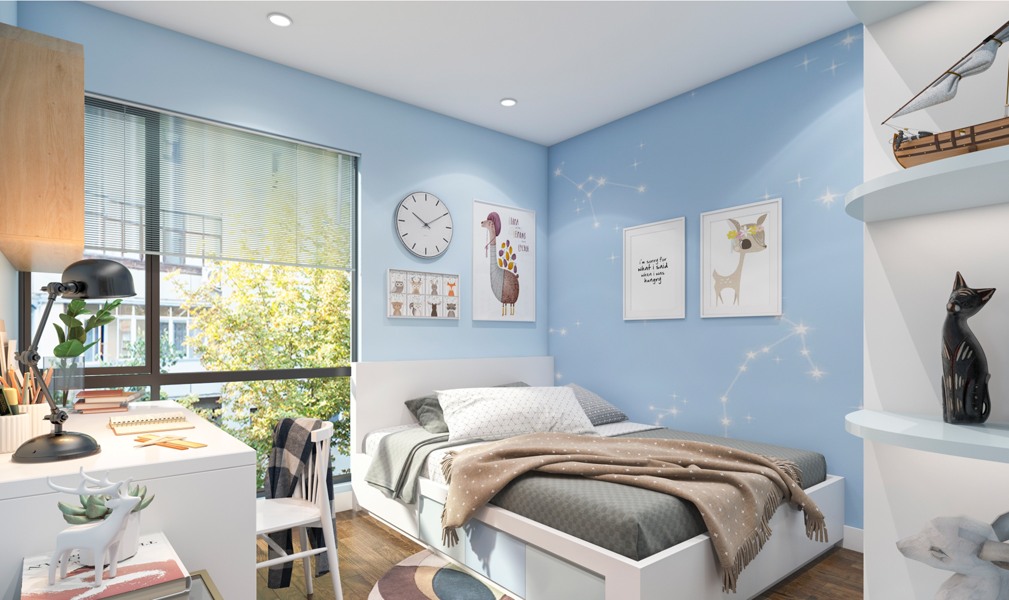 Thiet Ke Noi That Phong Ngu Cho Be Gai