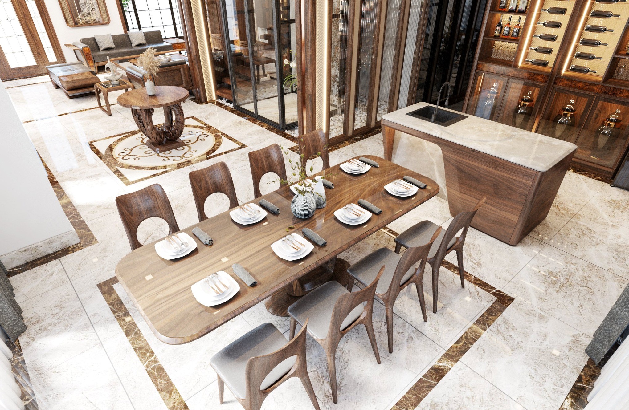 Thiet Ke Noi That Phong Khach Lien Bep